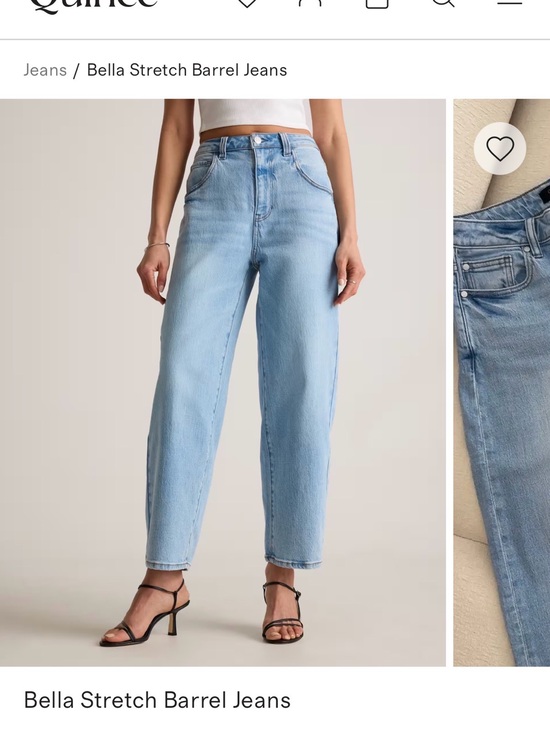 Quince Denim - Quince Bella Stretch Barrel Jeans - Cool Blue